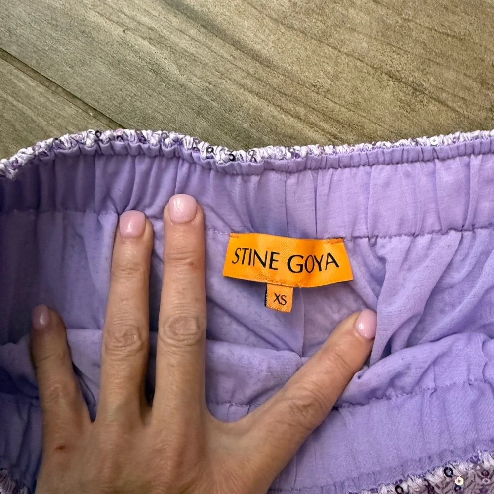 New! Stine Goya Markus Sequin Pants Lavender Purple Sz‎ XS $280